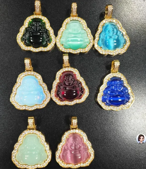 Custom Gemstone Pendant Set in multicolor with multicolor stones