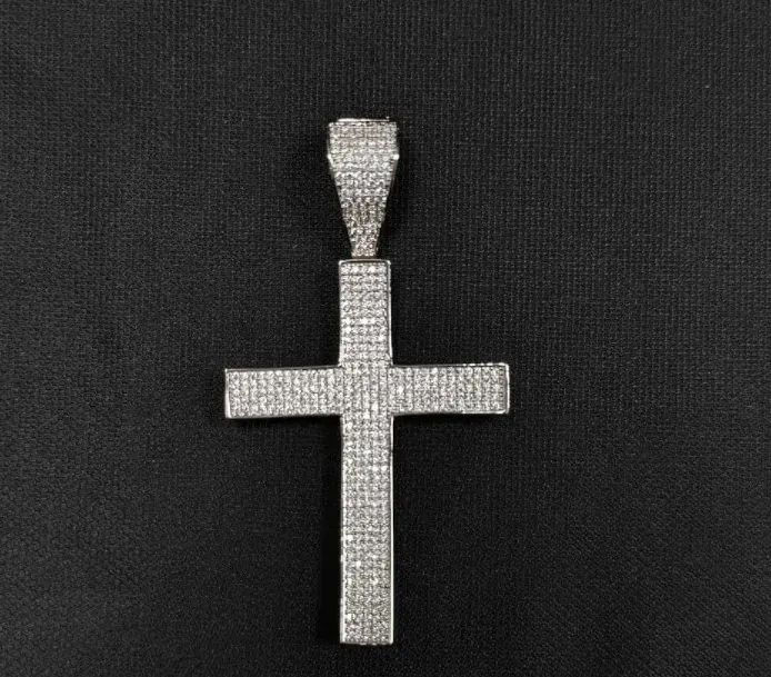 Custom Cross Pendant in silver tone